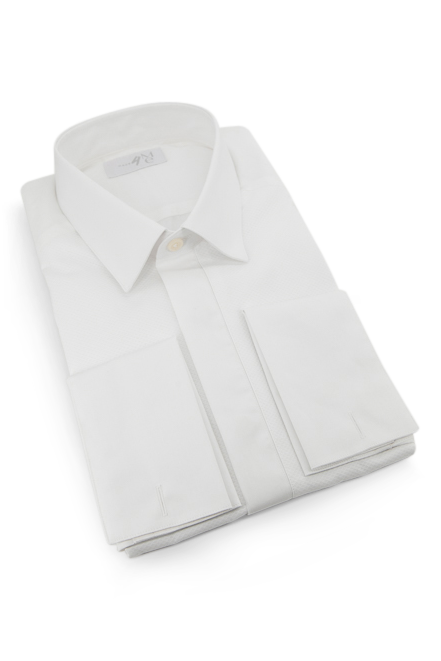 Plastron bird eyes, Tuxedo Shirt │ White