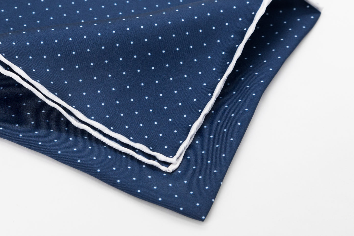 Pocket Square - White Dots on Blue Background