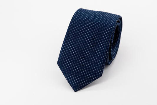 TIE - White Dots on Blue Background
