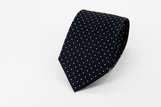 TIE - White Dots on Black Background