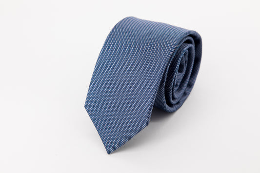 TIE - Very Small Square White - Sky Blue and Blue