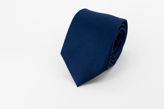 TIE - Navy Blue Light Grid