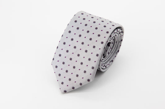 TIE - Small Blue Pattern On Sky Blue Background