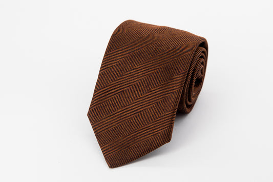 TIE - Diagonal Brown Stripe