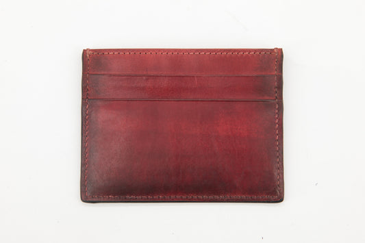 Leather Card Holder │ Red Patina