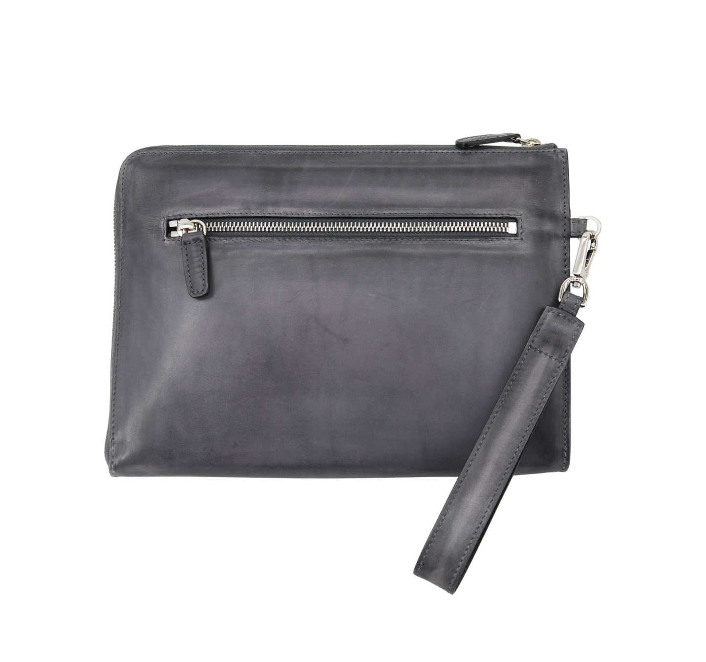 Leather Clutch │ Grey Patina