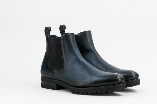 LEATHER CHELSEA BOOTS │ NAVY