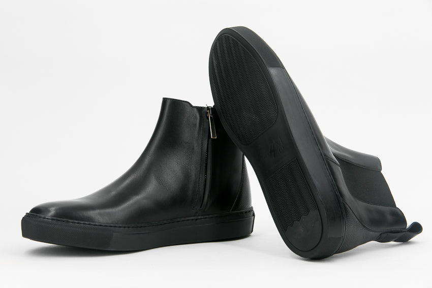 LEATHER CHELSEA SNEAKERS │ BLACK