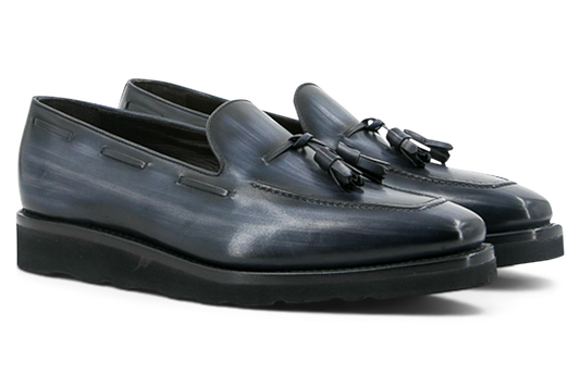 Leather Loafer Monti │ Grey Patina Soles