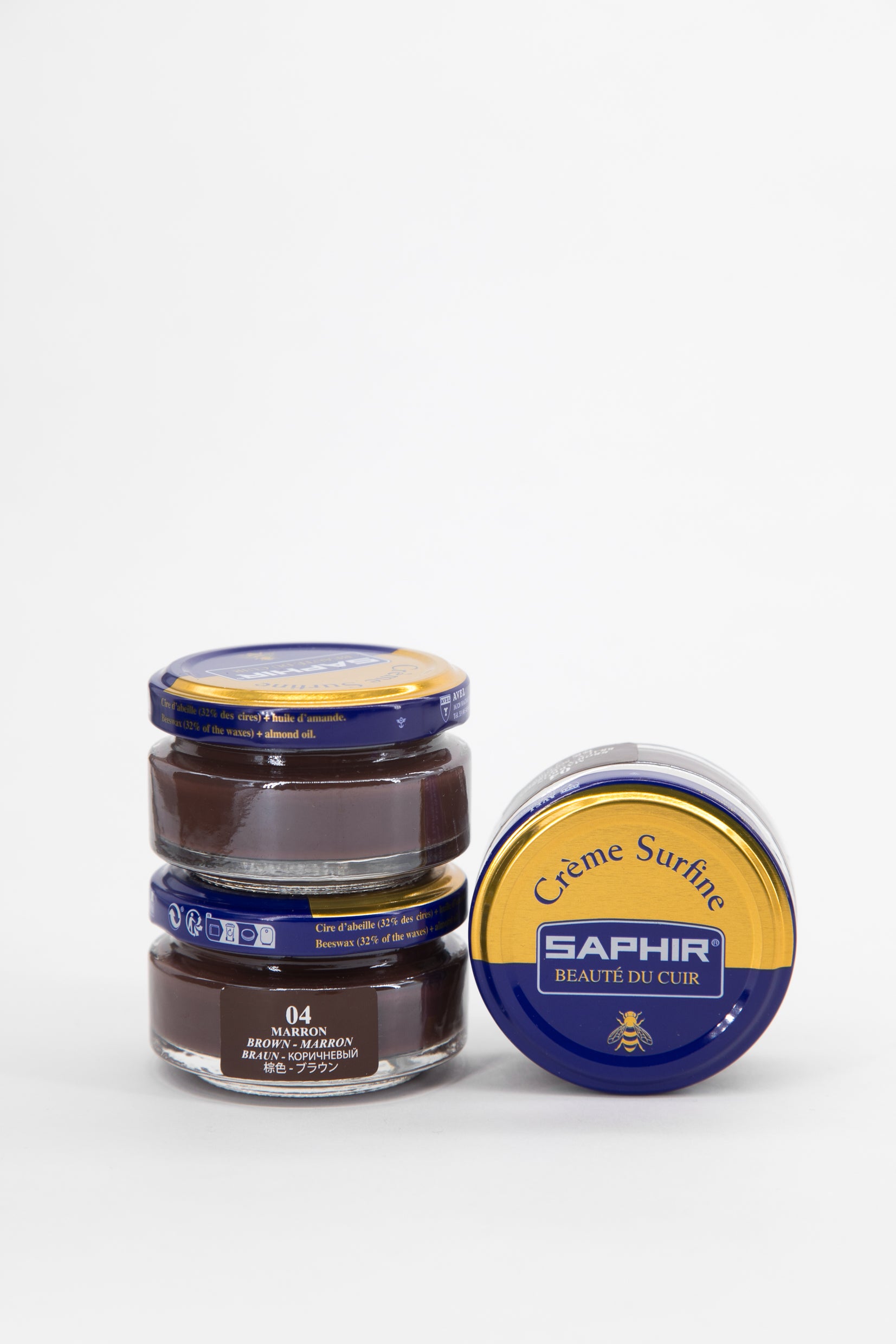 Pommadier crème surfine cirage cuir pot 50ml noisette SAPHIR Pommadier crème surfine cirage cuir pot 50ml noisette SAPHIR