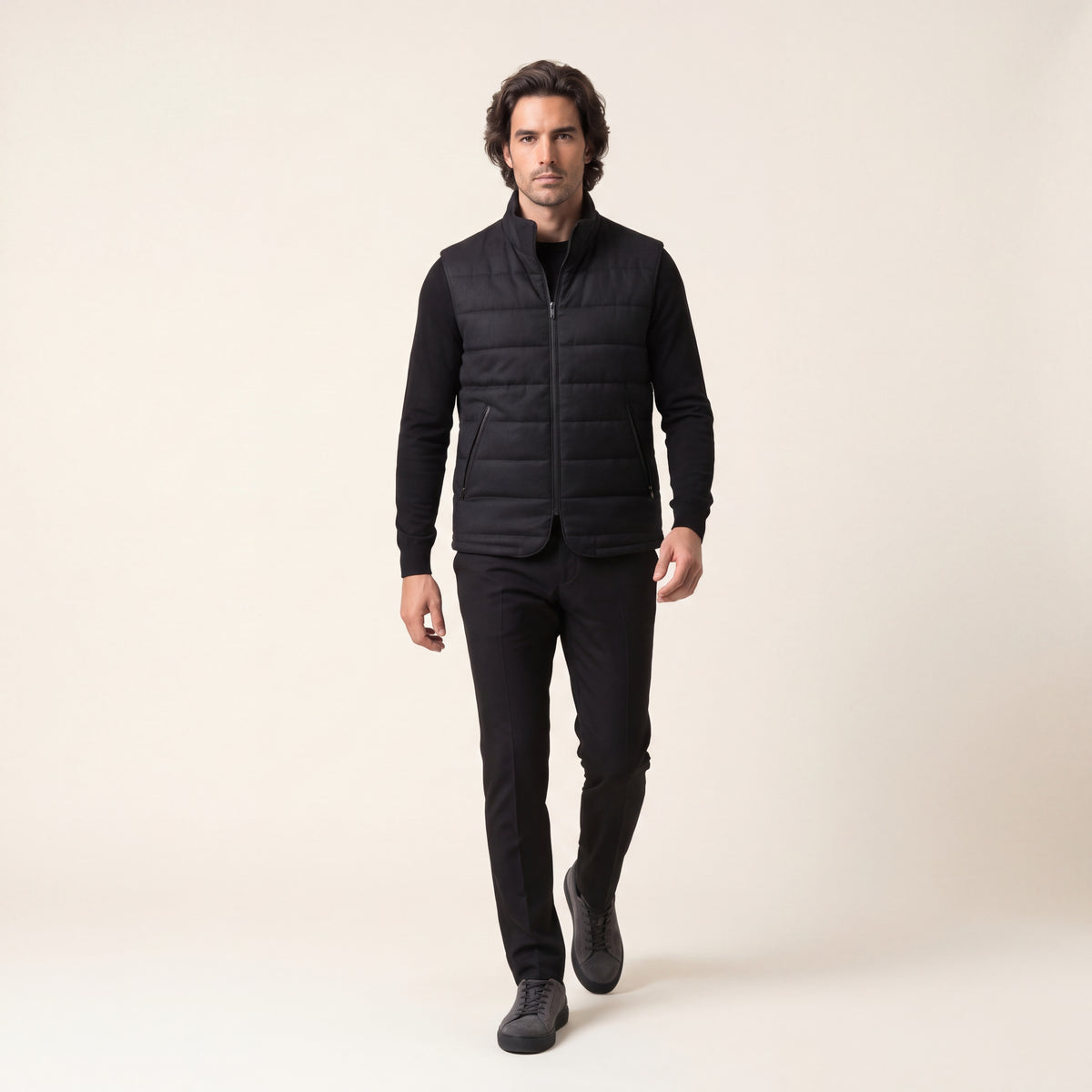 Body Warmer, Dark Grey, Vitale Barberis