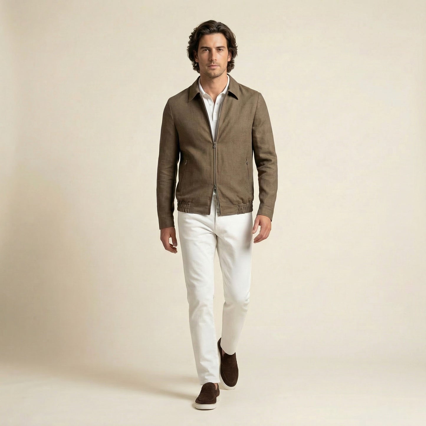 Bomber, Cognac, Tropical Wool, Stylbiella