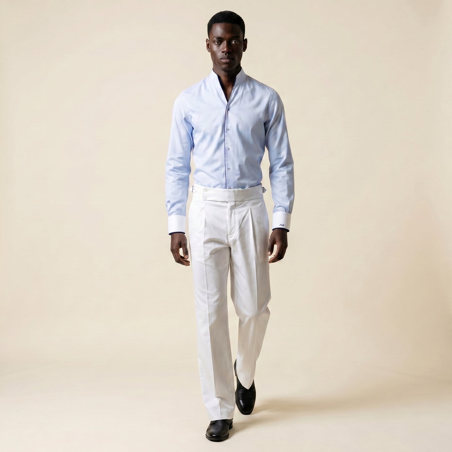 Shirt, Light Blue Twill, Pure Cotton