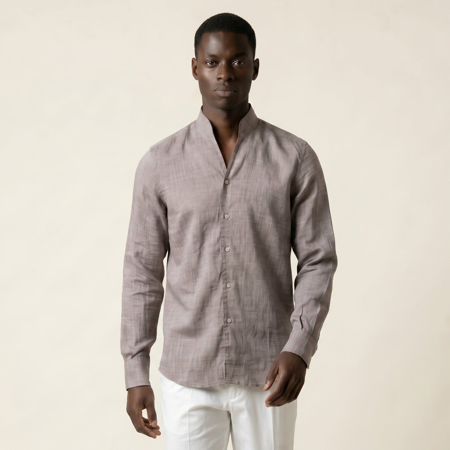 Shirt, Brown, Pure Linen