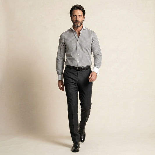 Shirt, Black Stripes, Pure Cotton, Lagar