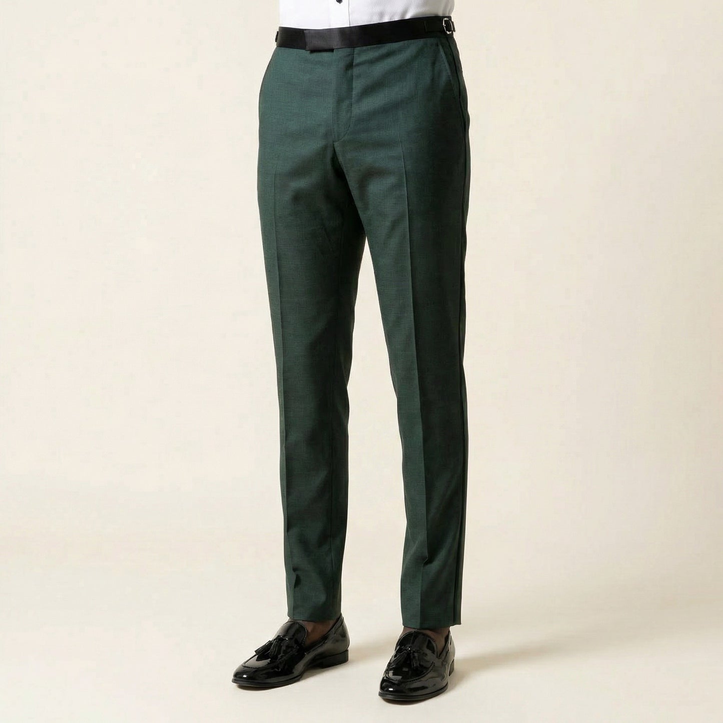 Trouser, Green, Wool & Elastane, Angelico