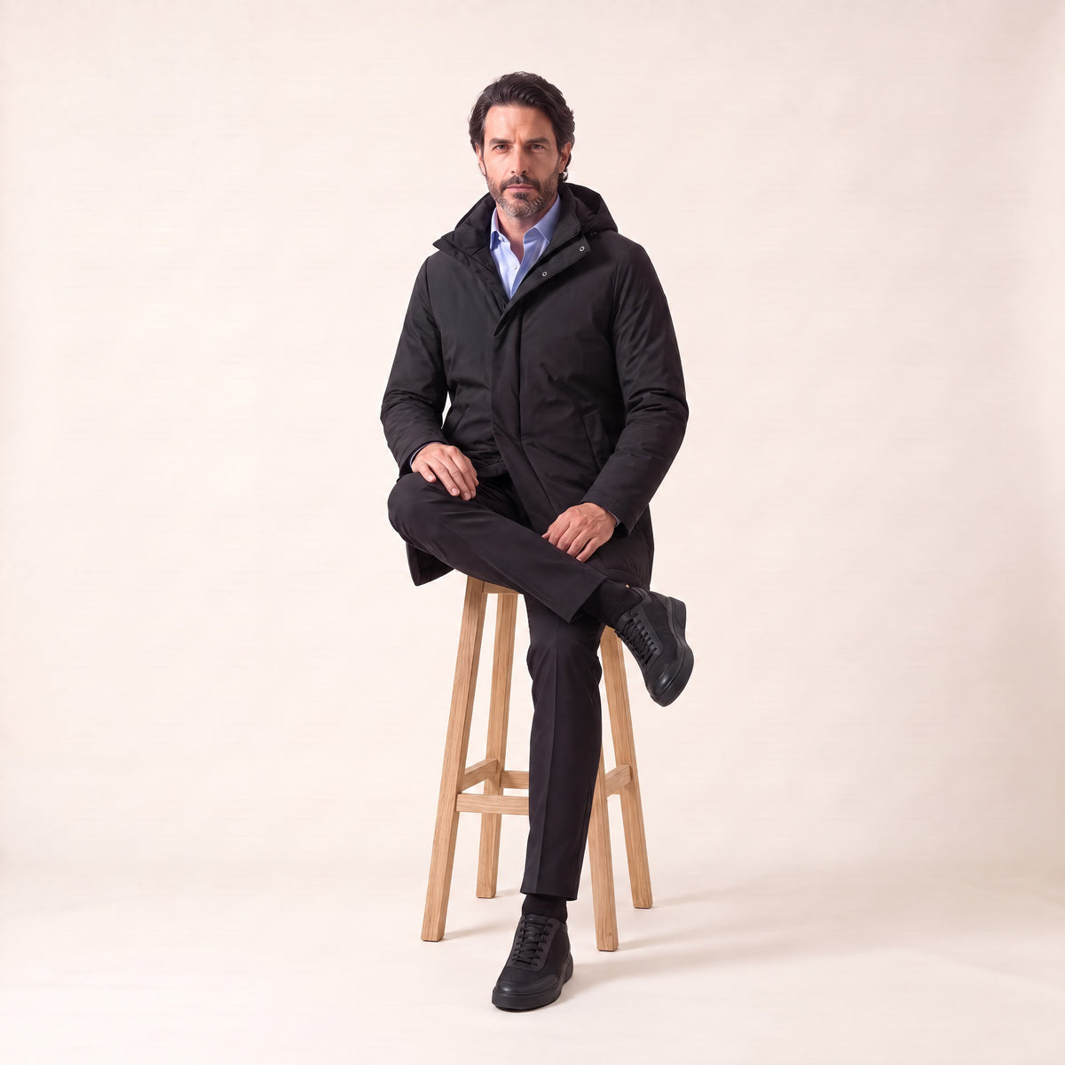 Parka, Black, Olmetex