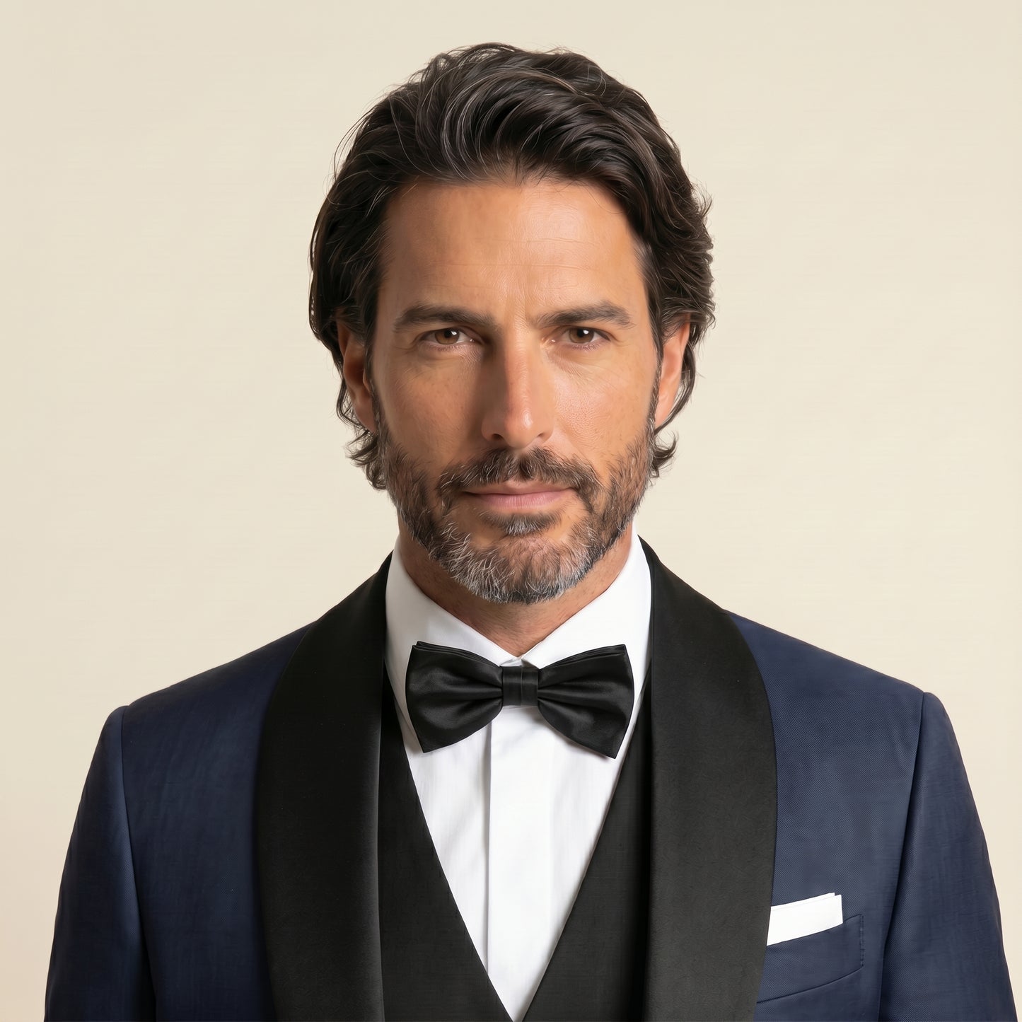 Shawl Lapel, Navy, Tuxedo Jacket, Wool & Elastane, Zignone