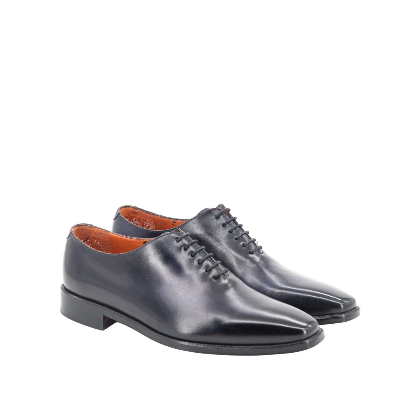 Leather Whole Cut Savile│ Navy