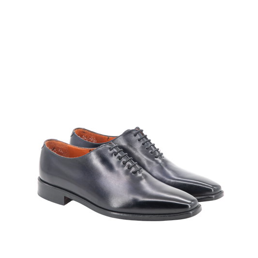 Leather Whole Cut Savile│ Navy