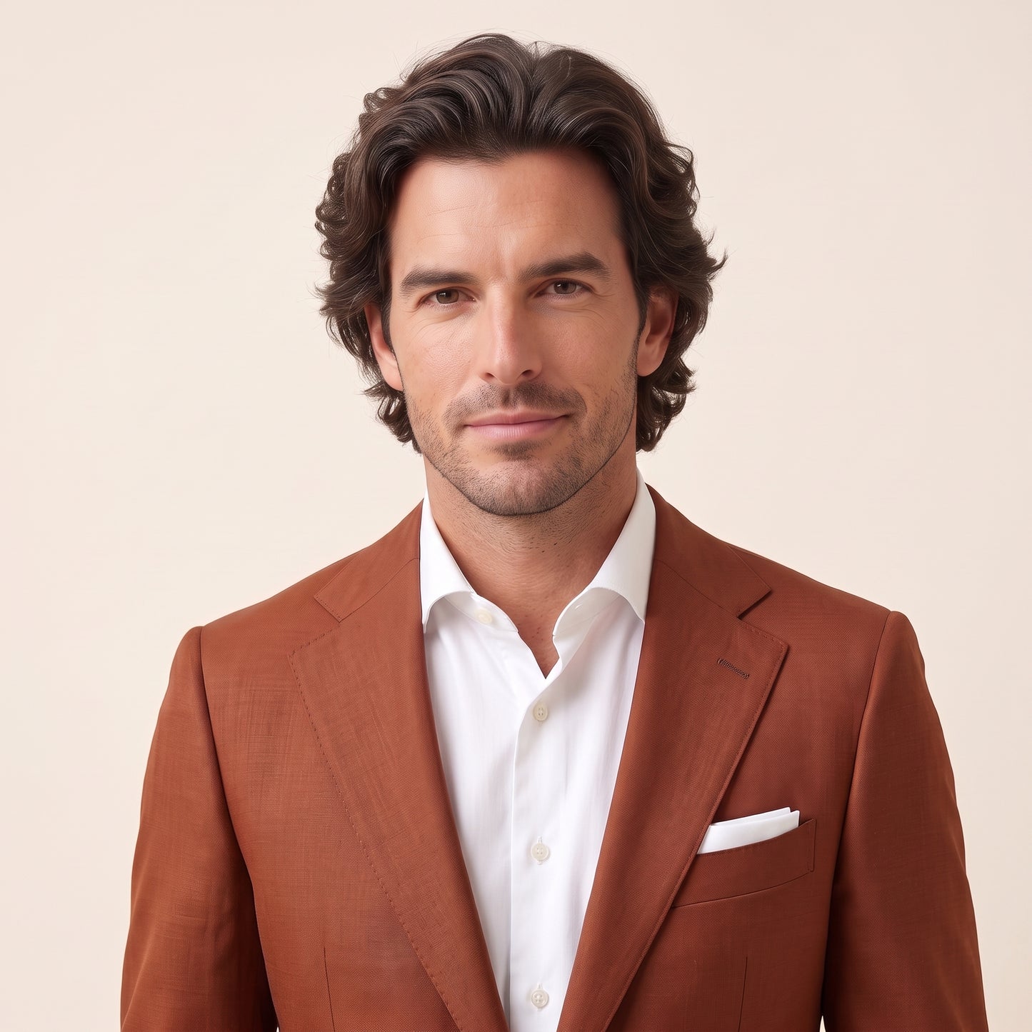 Notch Lapel, 2 pcs Suit, Brown, Pure Wool, Vitale Barberis