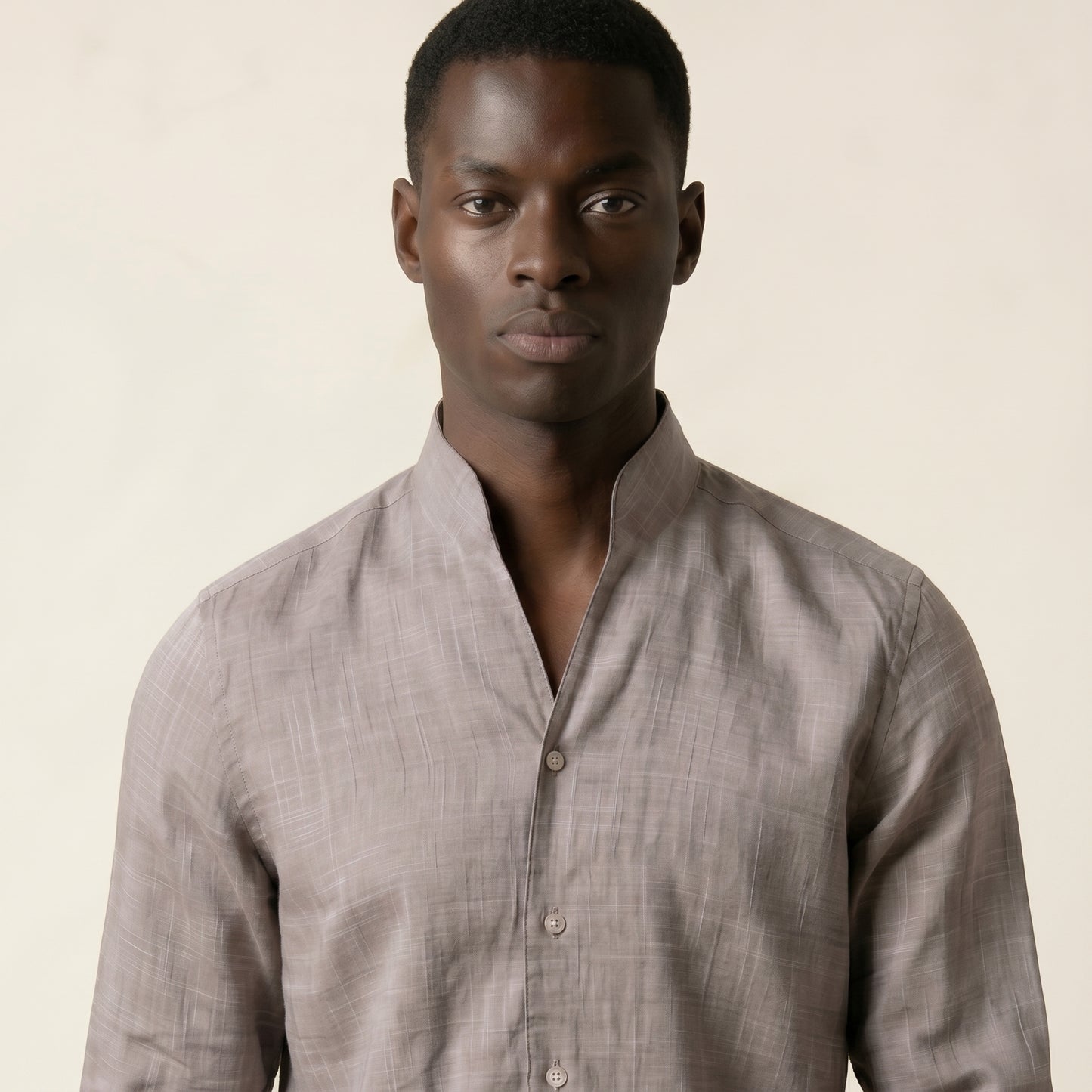 Shirt, Brown, Pure Linen