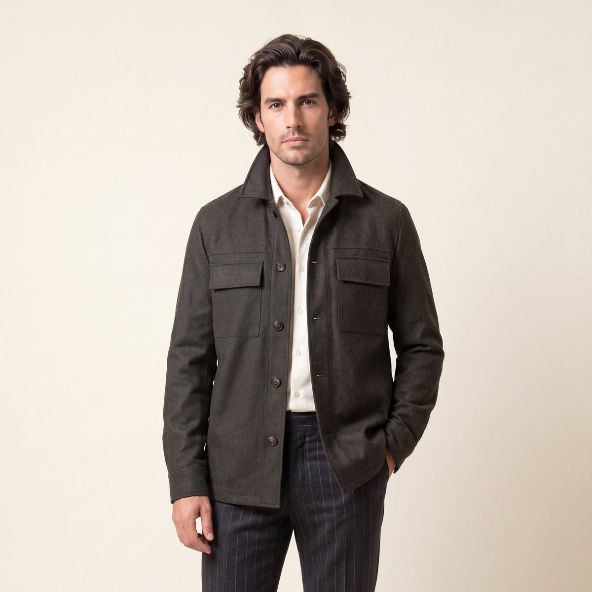 Work Jacket, Olive, Vitale Barberis