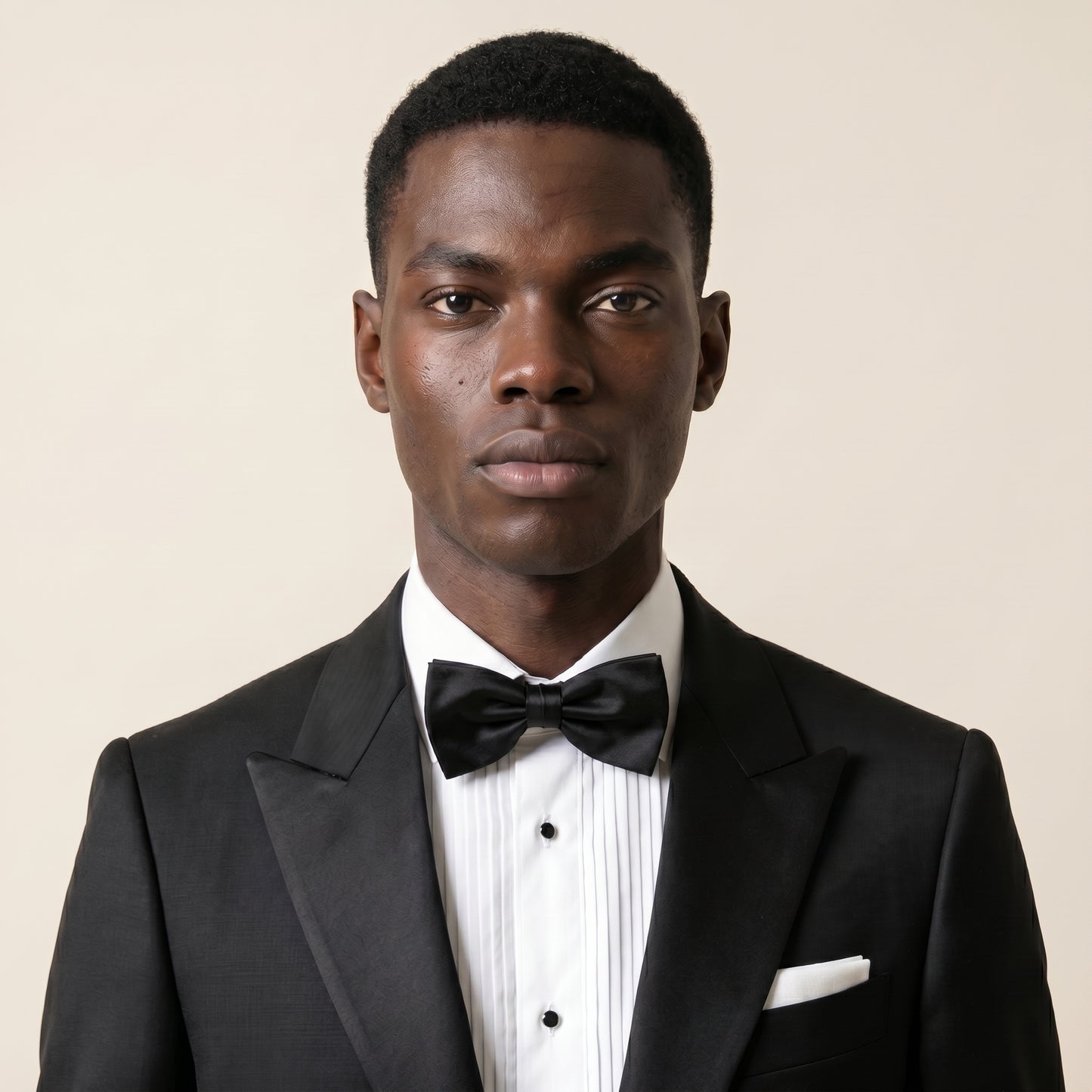 Peak Satin Lapel, Black, Tuxedo 2 pcs, Wool & Silk, Zignone