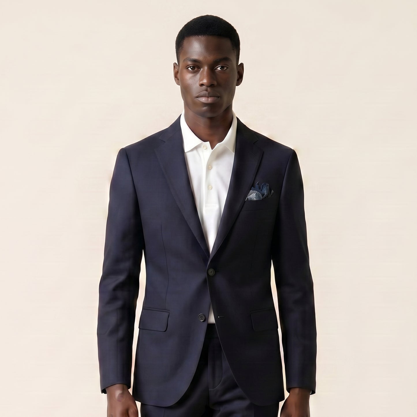 Notch Lapel, Navy Suit, Vitale Barberis