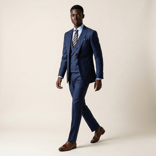 Notch Lapel, Royal Blue, Suit 2 pcs, Super 130's, Fratelli Tallia di Delfino