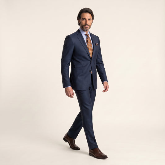 Navy Suit, Notch lapel, Vitale Barberis Super 110'S
