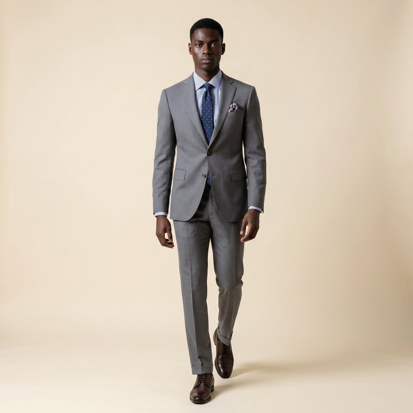 Notch Lapel, 2 pcs Tela Rustica Suit, Light Grey, Vitale Barberis