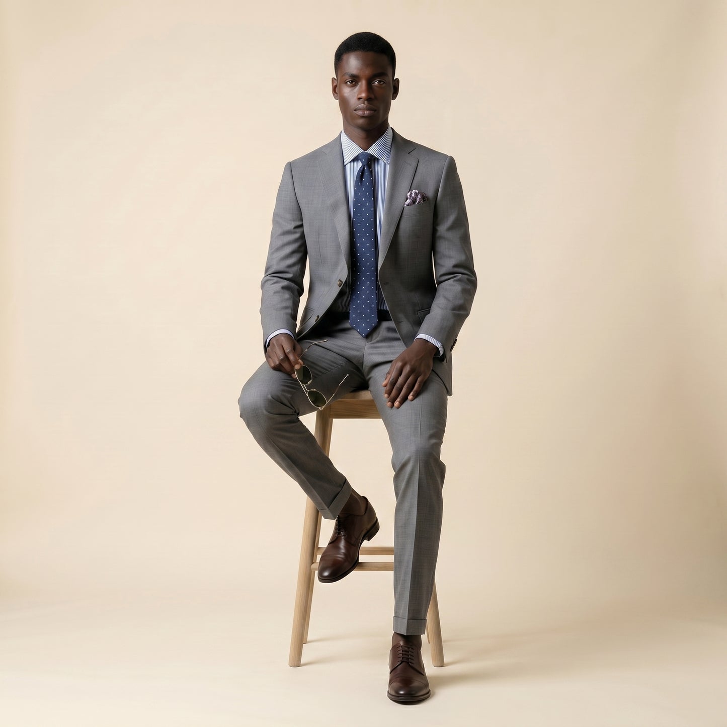 Notch Lapel, 2 pcs Tela Rustica Suit, Light Grey, Vitale Barberis