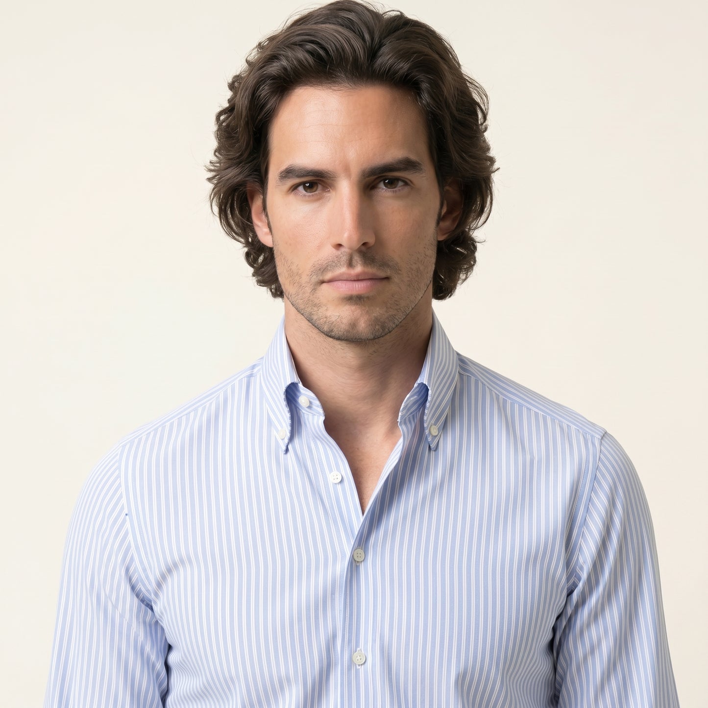 Shirt, Oxford Light Blue Stripe, Lagar