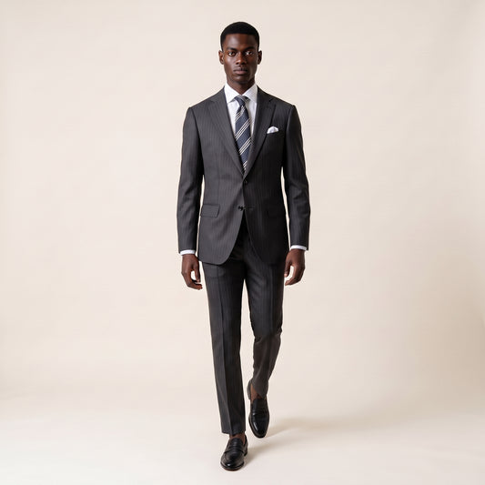Notch Lapel, Grey, 2 pcs Suit, Pure Wool, Fratelli Tallia di Delfino