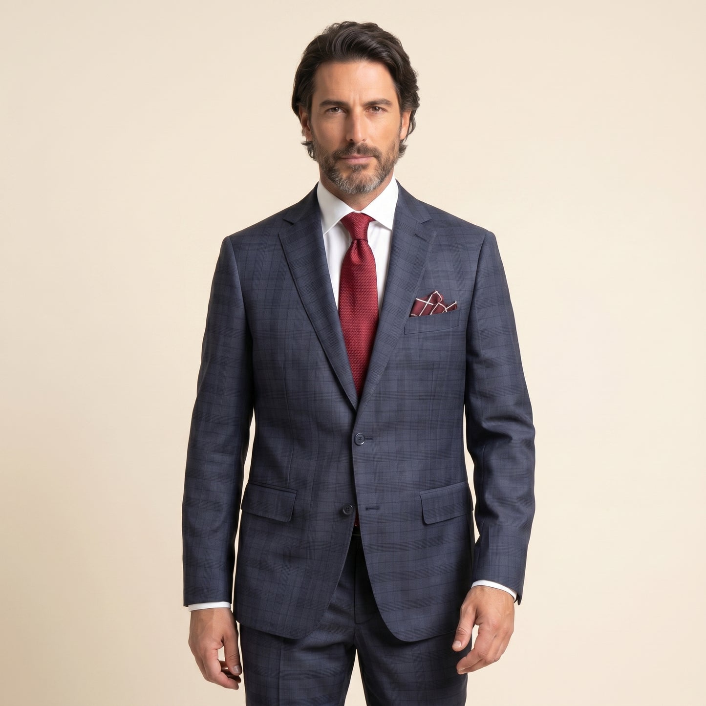 Notch Lapel, 2 pcs Suit, Navy, Pure Wool, 100% Super 170's, Loro Piana