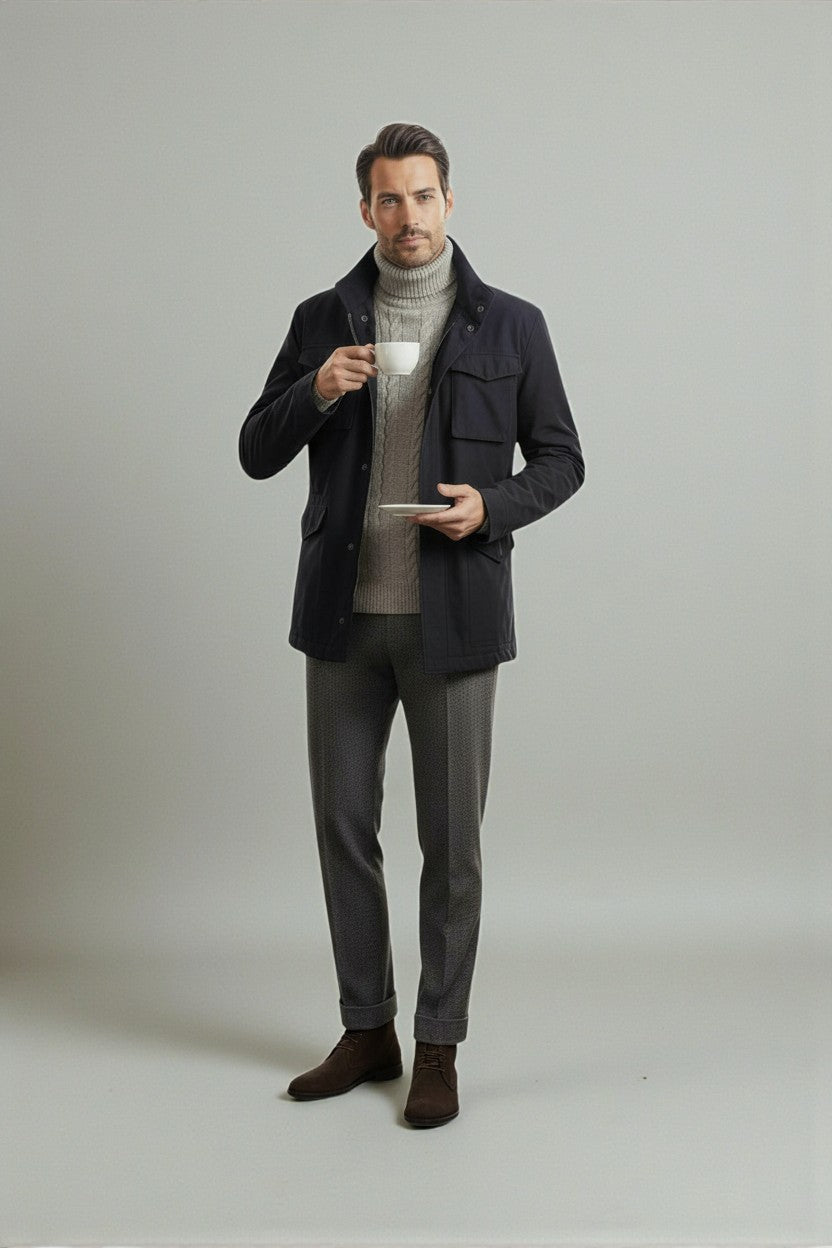 Field Jacket, Navy, tech fabric