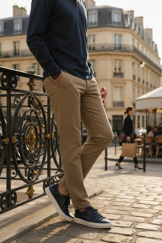 Tec Chino with belt loops Camel