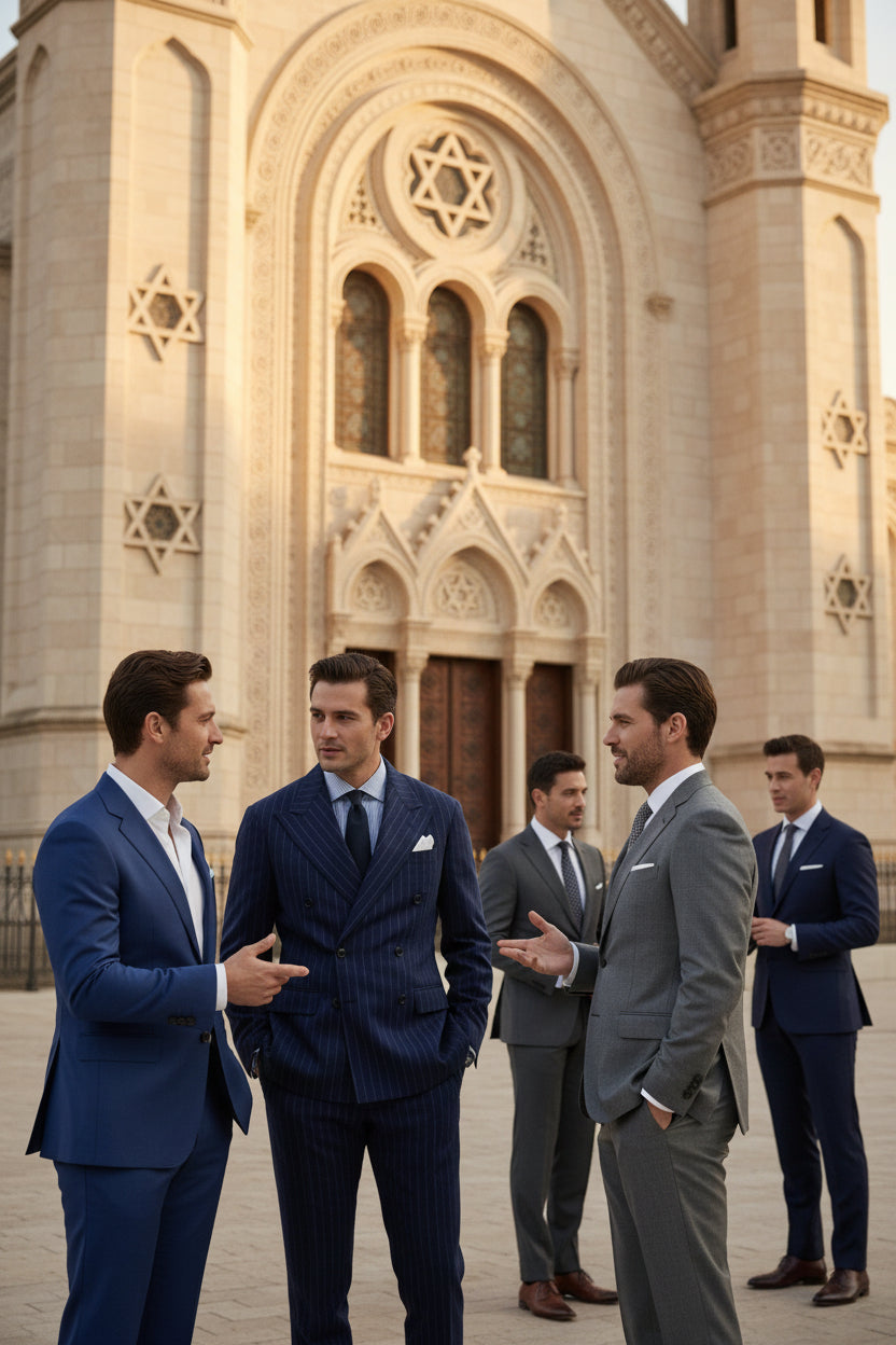 Double Breasted 4 on 1, 2 pcs Suit, Blue, Superfine Australian Wool, Zegna