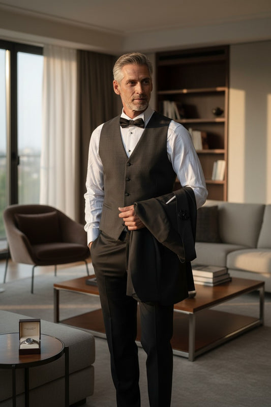 Only Waistcoat, Grey, Reda Super 110'S