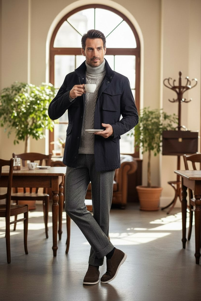 Field Jacket, Navy, tech fabric