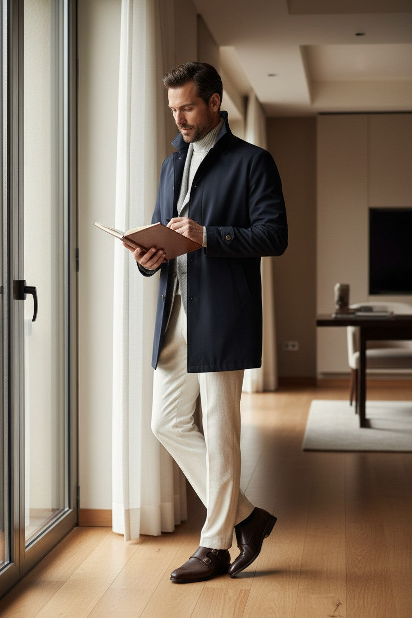 Navy Car Coat – Ready to Wear