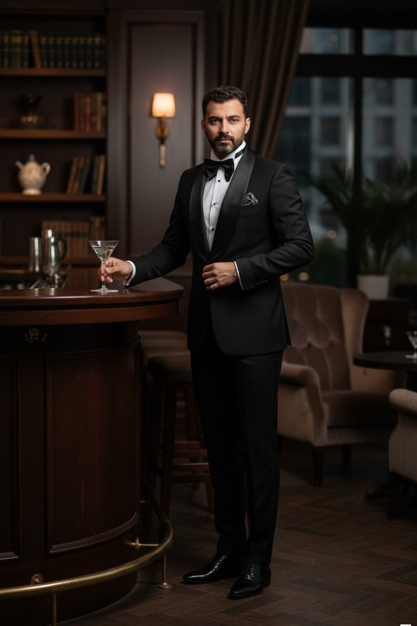 Shawl Satin Lapel, Black, Tuxedo,