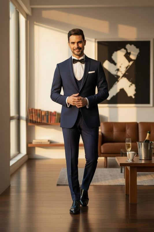 Shawl Lapel, Royal Blue, Tuxedo 2pcs, Zignone Wool & Mohair