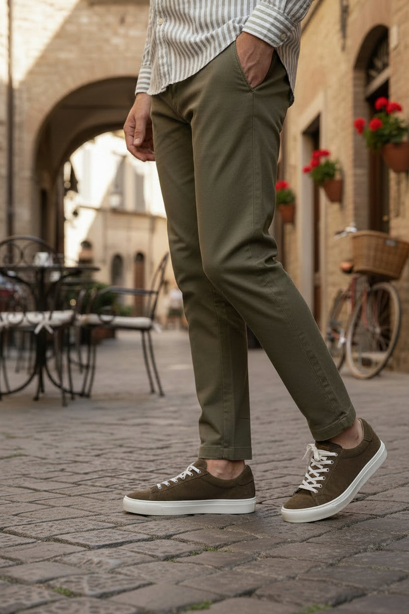 Tec Chino with belt loops Khaki