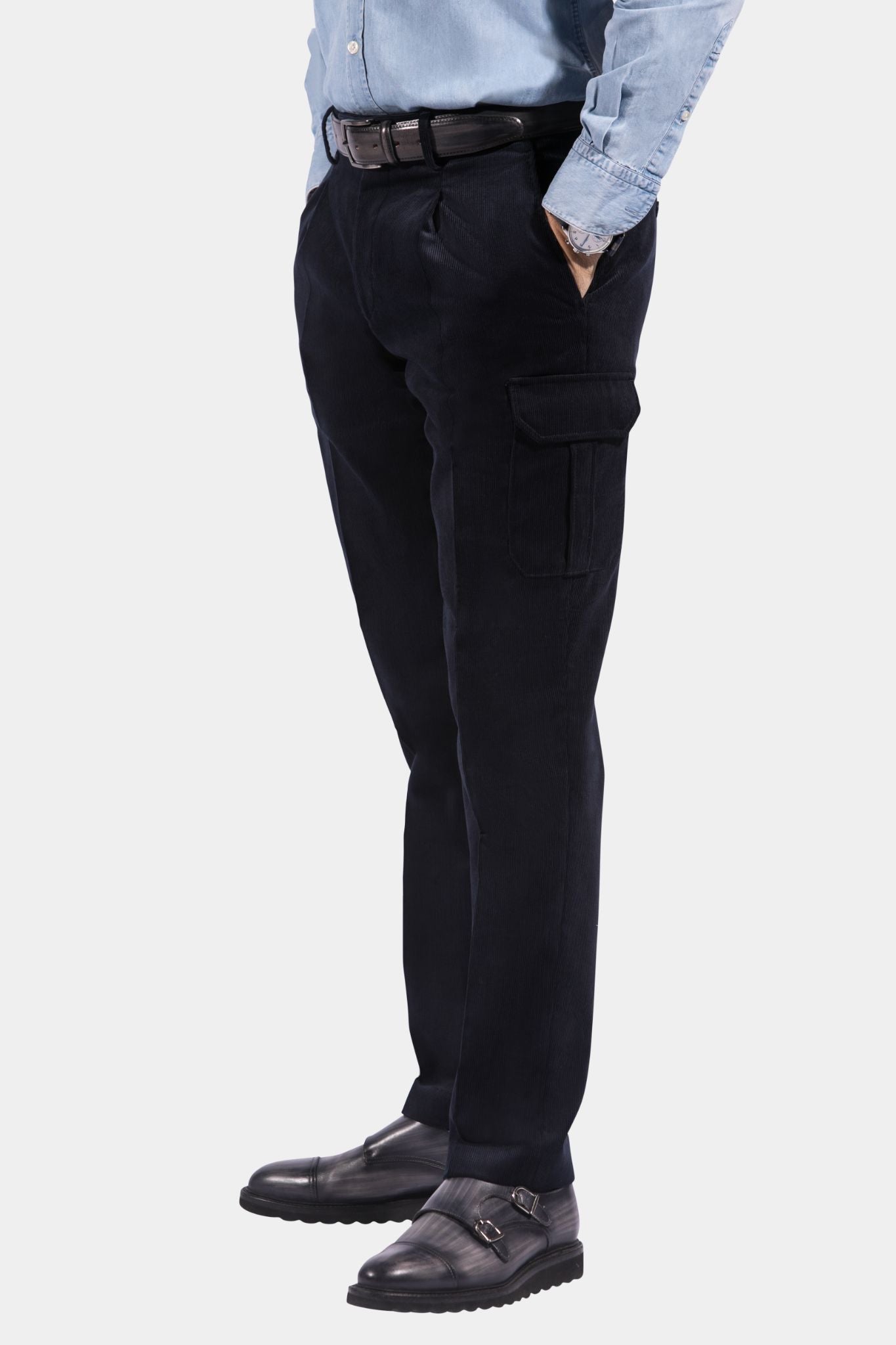 Cargo Trousers 1 pleat Corduroy Duca Visconti