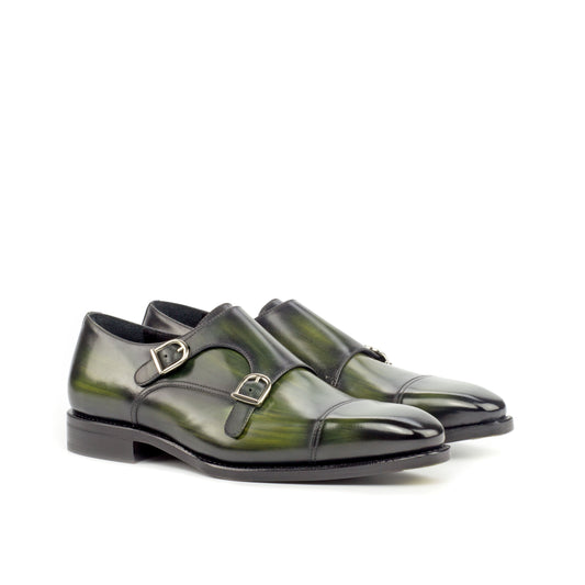 Leather Double Monk Savile │ Khaki Classic Patina