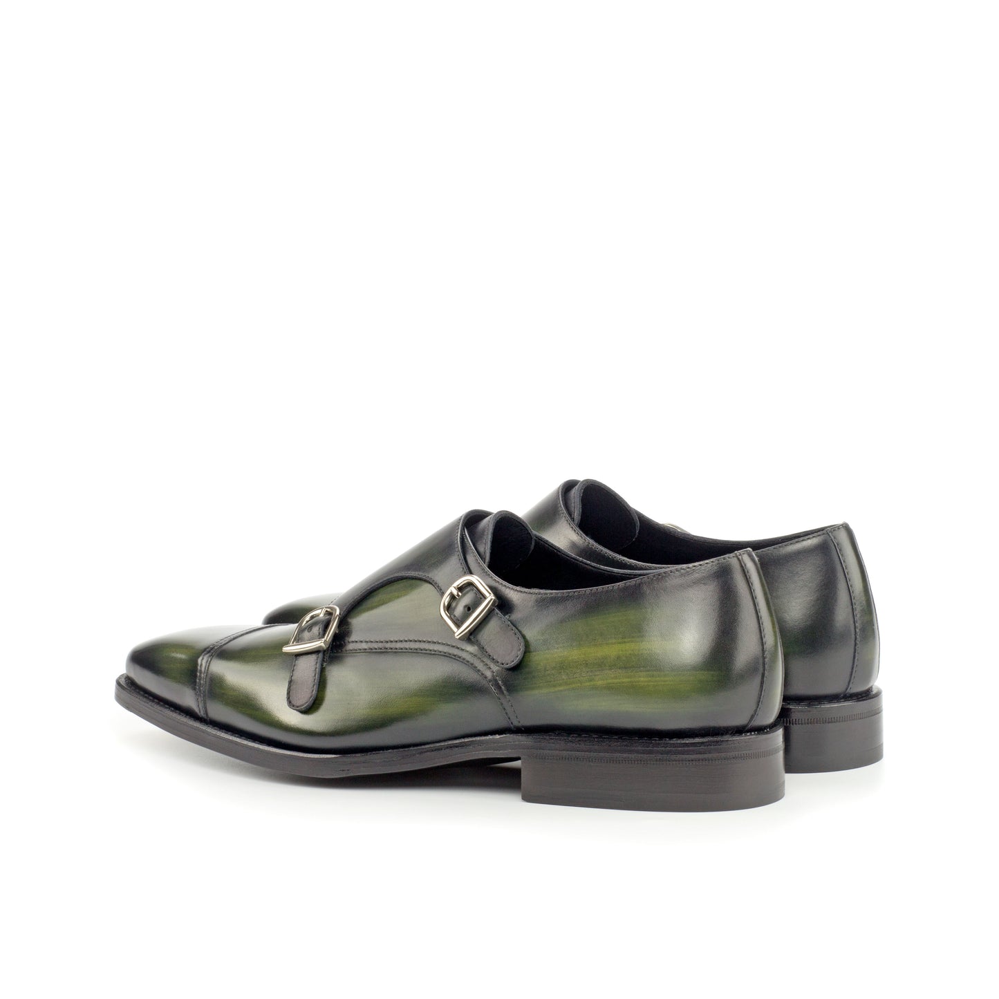 Leather Double Monk Savile │ Khaki Classic Patina