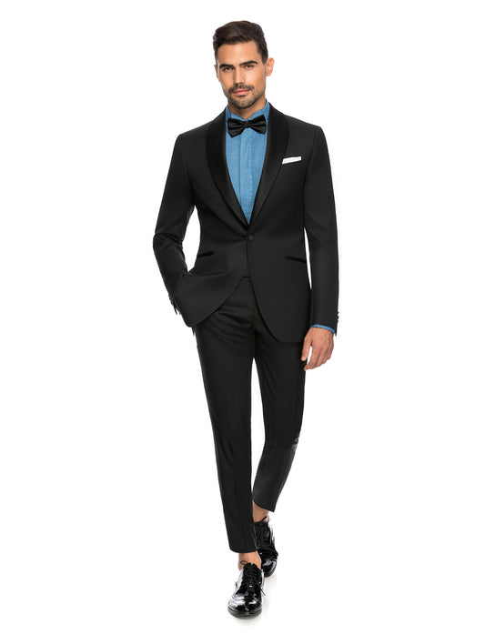 Black Tuxedo suit shawl lapel