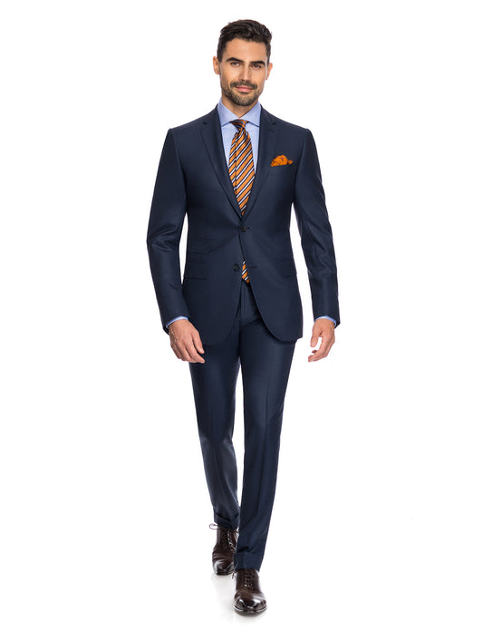 Navy Suit, Notch lapel, Super 120'S from Zignone